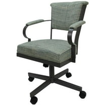 Swivel Metal Caster Dining Chair Miami -  Watusi Aquatint - Gray