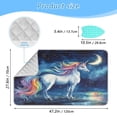 thumbnail image 2 of Ironing Mat Portable Ironing Blanket for Table Top Travel Ironing Pad for Washer Dryer 27.6" x 47.2" Beautiful Watercolor Unicorn, 2 of 6