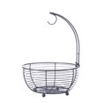 thumbnail image 4 of SunnyPoint Tabletop Wire Fruit Basket Bowl Stand with Banana Hanger. Gun Metal / Iron Gray, 4 of 5