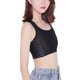 thumbnail image 4 of Jumpingount Chaleco corto para lesbianas, corsé de verano, ropa interior moldeadora de pecho, Tops ajustables, disfraz para hacer ejercicio, Camisetas sin mangas Negro L, 4 of 6