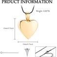 thumbnail image 2 of Heart Urn Necklace for Ashes Cremation Jewelry for Loved Ones Always With Me Cremation Necklace for Men / Women Ash Necklace Jewelry Heart Cremation Jewelry, 2 of 7