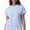 Light Blue, variant on Women's Tops Round Neck Short Dolman Sleeve Blouses Blouses Smooth Solid Color Cropped Loose Boxy Fit Tees