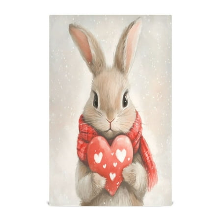 

Kitchen Towel 28x18 Inches x4，Plate Towel Decorative Towel Napkin Tea Towel Tea Towels For Kitchen Dish Cloths & Dish Towels Loving Cute Rabbit