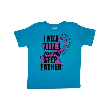 

Inktastic Chronic Pain I Wear Purple For My Step Father Gift Toddler Boy or Toddler Girl T-Shirt