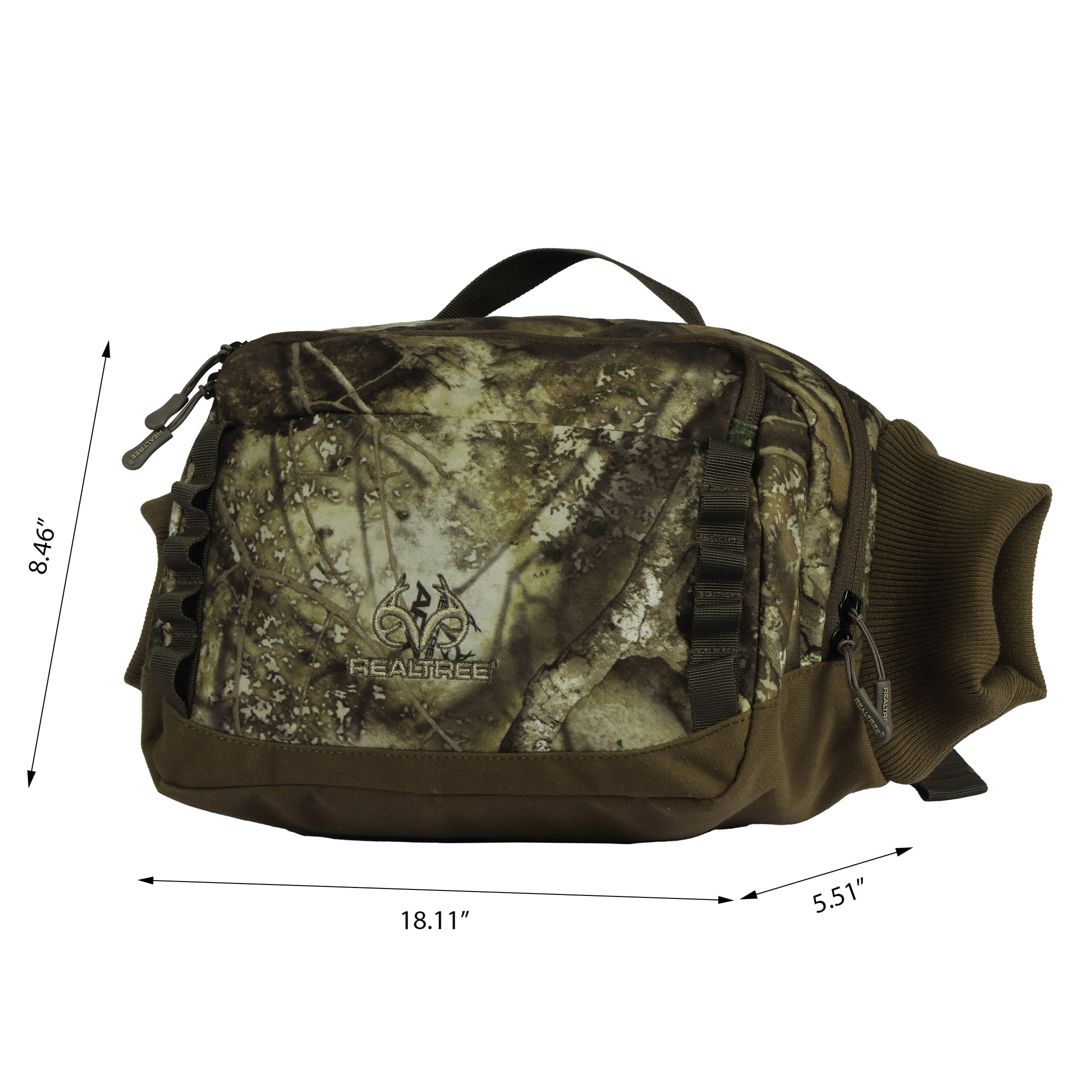 Realtree APX Hunting Waist Pack with Handwarmer Muff and Storage