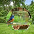 thumbnail image 5 of Comedero para pájaros al aire libre Comedero para pájaros acrílico Comedero para pájaros redondo Comedero para pájaros colgante, 5 of 5