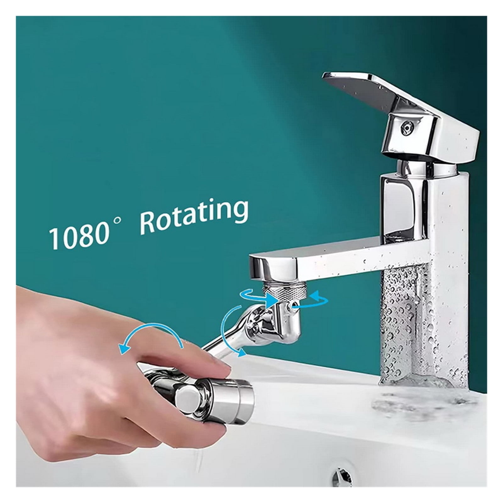 Universal 1080° Rotation Extender Faucet Aerator Plastic Splash Filter Kitchen Washbasin Faucets Bubbler Nozzle Robotic Arm