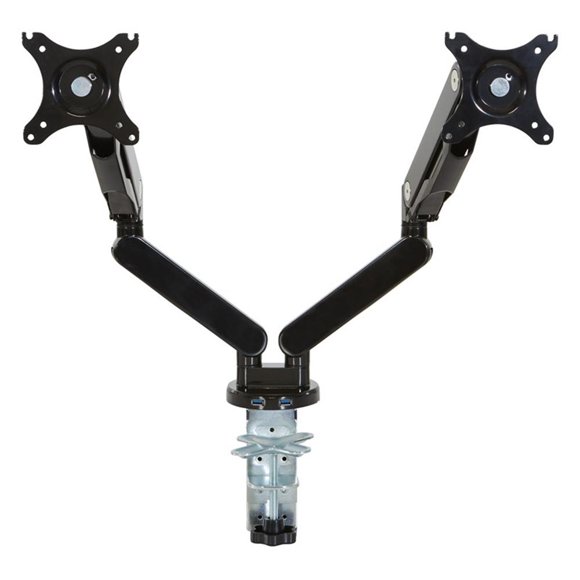 Scranton & Co Dual Monitor Arm for 17"-30" Screens in Black Aluminum