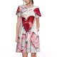 thumbnail image 1 of Balery Textured Heart Abstract Art Vestidos sueltos de manga corta para mujer, vestidos de verano 2025, vestidos casuales de corte A con vuelo., 1 of 6