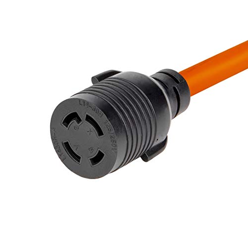 1.5FT Nema TT-30P to L14-30R Adapter, 30-Amp RV to L14-30R Generator Transfer Switch Adapter 4-Prong Female Adapter STW 10AWG, 30A RV Generator to 30A 4-Prong Locking Female$$Garden & Patio