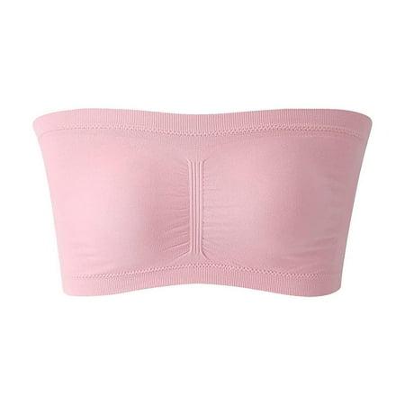 

Strapless Bras For Women | Super Stretchy Strapless Bra With Removable Pads | Wireless Strapless Bra Bandeau Tube Top Womens Bandeau Bra