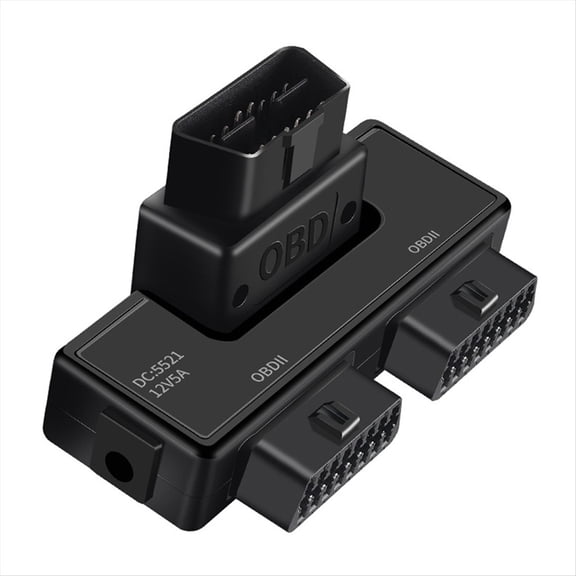 OBD2 One Divided Into Two Adaptor Wire 16 Pin Core OBD Expansion Cable Connector Adapter Universal Dc5521