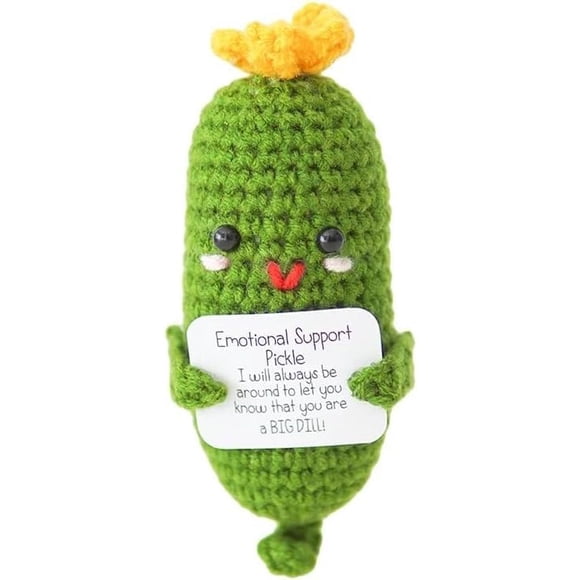 Muñeca de ganchillo PICKLE BUDDIES Positive Heart Pickle Sunny