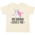 thumbnail image 3 of Inktastic My Mema Loves Me Girl Unicorn Girls Toddler T-Shirt, 3 of 5