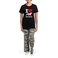 thumbnail image 4 of CafePress - I Heart Horses Women's Dark Pajamas - Women's Short Sleeve Print T-Shirt and Pants Dark Cotton Pajama Set, 4 of 7