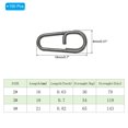 thumbnail image 2 of Uxcell 0.7" Stainless Steel Fishing Quick Snaps Clips Oval Split Rings Fishing Tackle Black 150 Pack, 2 of 6