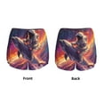 thumbnail image 6 of Uemuo Astronaut Dolphin Pattern Women's Athletic Shorts High Waisted Running Shorts with Liner Pockets Gym Elastic Workout Shorts-XX-Large, 6 of 9