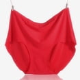 thumbnail image 2 of PMVFHDE Women Plus Size Casual Underwear High Rise Triangle Panties Lace Soft Hipster Briefs Comfortable Solid Color Plus Size Underwear For Women Red,XXXL, 2 of 3