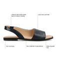 thumbnail image 3 of Journee Womens Brinsley Croco Texture Sling Back Flat Sandals, Widths Available, 3 of 10
