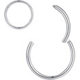 thumbnail image 1 of Anillos de nariz hipoalergénicos de acero quirúrgico para tabique, anillo de segmento con bisagras, piercing para el cuerpo, aro de nariz, anillos para labios, pendientes de cartílago de hélice de nariz Rojo Verde, 1 of 5