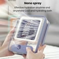 thumbnail image 2 of Mini ventilador spray, Liwei portátil USB air cooler 3 velocidades de aire con 7 LED de luz nocturna para la oficina en casa Liwei  Mini ventilador spray, 2 of 6
