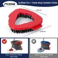 MXZONE Spin Mop Scrub Brush Head for O Ceda EasyWring 1 Tank System