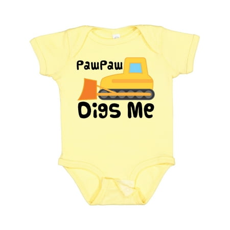 

Inktastic My PawPaw Digs Me Bulldozer Construction Truck Gift Baby Boy Bodysuit