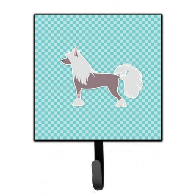 Carolines Treasures BB3743SH4 Chinese Crested Checkerboard Blue Leash or Key Holder