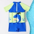 thumbnail image 5 of ZCFZJW Toddler Floatation Swimsuit with Adjustable Buoyancy Float Suit Rashguard Cute Cartoon Pattern One-Piece Training Aid Swimwear for Baby Kids Girls Boys Dark Blue 6-12 Months, 5 of 5