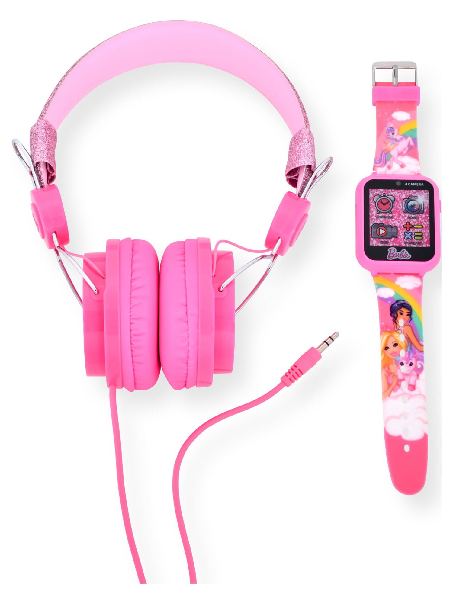 Barbie Unisex Kids Smartwatch & Headphones Set - Pink Bab40008wm, Kids Unisex, Size: One Size