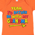 thumbnail image 4 of Inktastic Yeah I'd Rather be with My Grandma in Red Yellow and Blue Boys or Girls Baby Bodysuit, 4 of 5