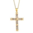 thumbnail image 6 of Cross Pendant Necklace for Women Miniature Zircon Copper Plated Real Gold for Women Jewelry Valentines Day, 6 of 7