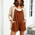 thumbnail image 4 of Sahpxhe Rompers for Women Cotton Tie Back Sleeveless Shorts Backless Overalls Summer Casual Trendy Jumpsuits for Beach Vacation Orange L, 4 of 9