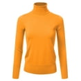 thumbnail image 1 of JJ Perfection Women's Stretch Knit Turtle Neck Long Sleeve Pullover Sweater with Plus Size, 1 of 4