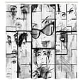 thumbnail image 3 of Ambesonne Eiffel Tower Shower Curtain, Modern Paris Girl, 69"Wx84"L, Black White Grey, 3 of 5