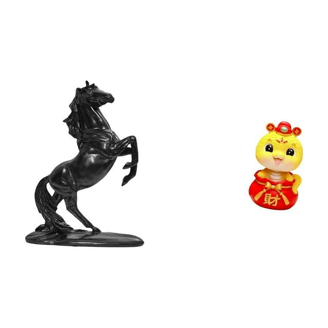 Elegante escultura de figura de caballo y serpiente para dormitorio y sala de estar, adorno Feng Shui, artesanía, recuerdo decorativo 2025