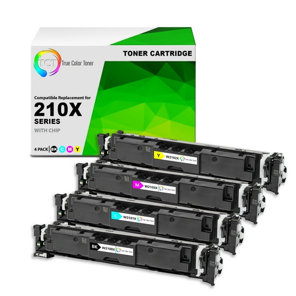 TCT 210X Toner Cartridge 4 Pack - Compatible With HP 210X W2100X W2101X W2102X W2103X High Yield