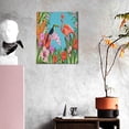 thumbnail image 3 of KLL Tropical Jungle Flamingo Print Canvas Wall Art, Canvas Painting Prints Canvas Art Wall Decor Home Decoration for Living Room Bedroom Office, 3 of 6