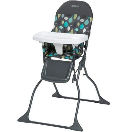 Cosco Simple Fold Full Size High Chair with Adjustable Tray, Seedling