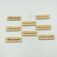 thumbnail image 3 of 50 Pieces Handmade Label Wooden 2-holes Buttons Gift Tags For Scrapbooking Craft 30mm Beige, 3 of 6