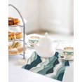 thumbnail image 4 of Dark Green Ombre Kitchen Dish Towels for Drying Dishes Set of 4, Modern Geometric Moire Abstract Art Waffle Weave Microfiber Hand Tea Bathroom Towels Quick Dry & Absorbent Towel 12x12, 4 of 7