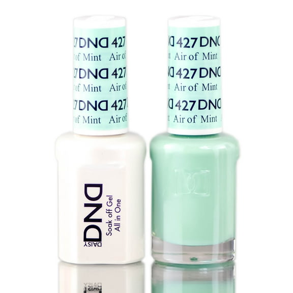 Daisy DND Blues & Greens Soak Off GEL POLISH DUO, All In One Gel Lacquer   Matching Nail Polish Color - Air of Mint (427)