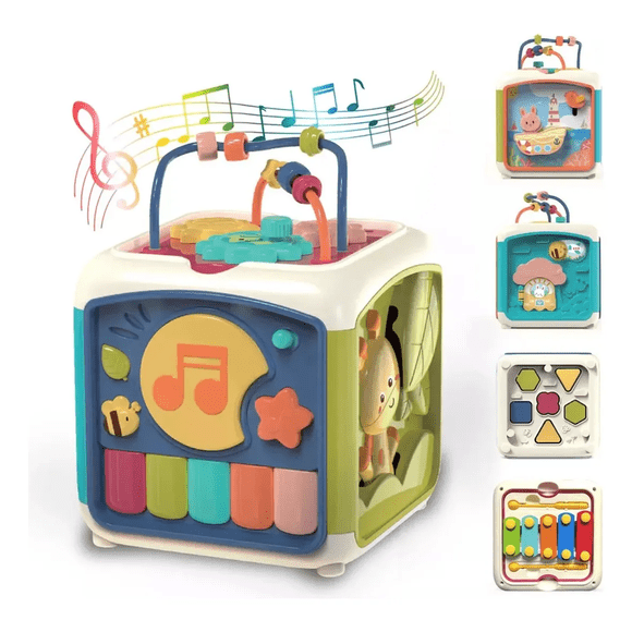 Cubo Didáctico De Actividades 6 En 1 Para Bebés Xtellar multicolor