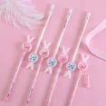 thumbnail image 3 of Bolígrafo rosa bonito Kawaii, bolígrafos de presión de prueba de papelería para aprender, suministros escolares, accesorios de oficina, Кан Navoлярия Caneta Ручка, 3 of 5