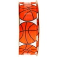 thumbnail image 4 of (3 pack) Offray Ribbon, White Orange 7/8 inch Basketball Grosgrain Ribbon, 9 feet, 1 Each, 4 of 10