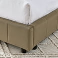 thumbnail image 5 of New Full Size Daybed, Velevet Upholstered Day Bed with Tufted Backrest and Armrests,L Shaped Corner Bed Frame with Wood Slat Support,No Box Spring, 5 of 10