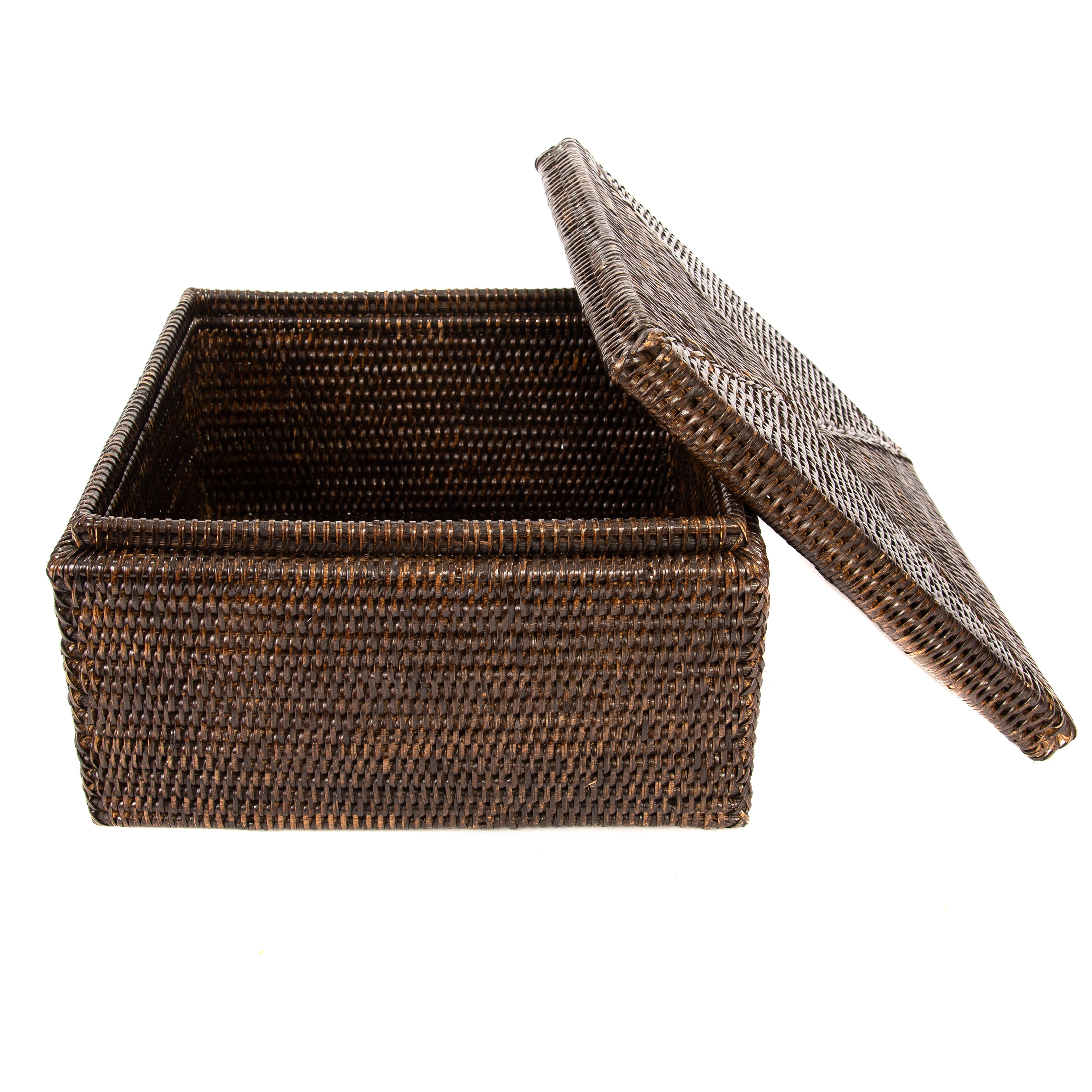 rattan storage box with lid