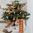 thumbnail image 3 of Hwkond Christmas Balls Ornaments Clearance 24PCS Christmas Xmas Tree Bauble Hanging Home Party Ornament Decor 3CM,Orange, 3 of 4
