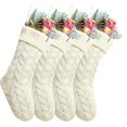 thumbnail image 1 of wonima02 Pack 4,18" Unique Ivory White Knit Christmas Stockings Style3, 1 of 1