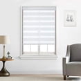 thumbnail image 2 of Everyday Celebration Cordless Zebra Shades, Free-Stop Light Filtering Zebra Roller Blinds for Bedroom/Living Room/Office (23" W x 72" L, White), 2 of 4